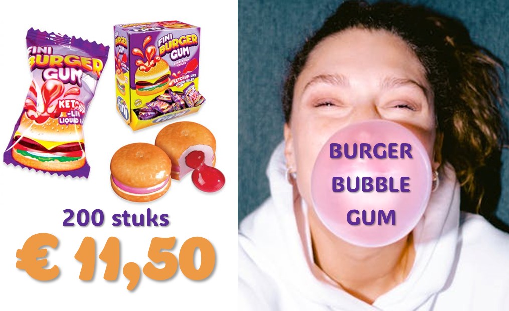 Fini Snoep Burger Bubble Gum