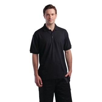 POLOSHIRT ZWART MAAT XL